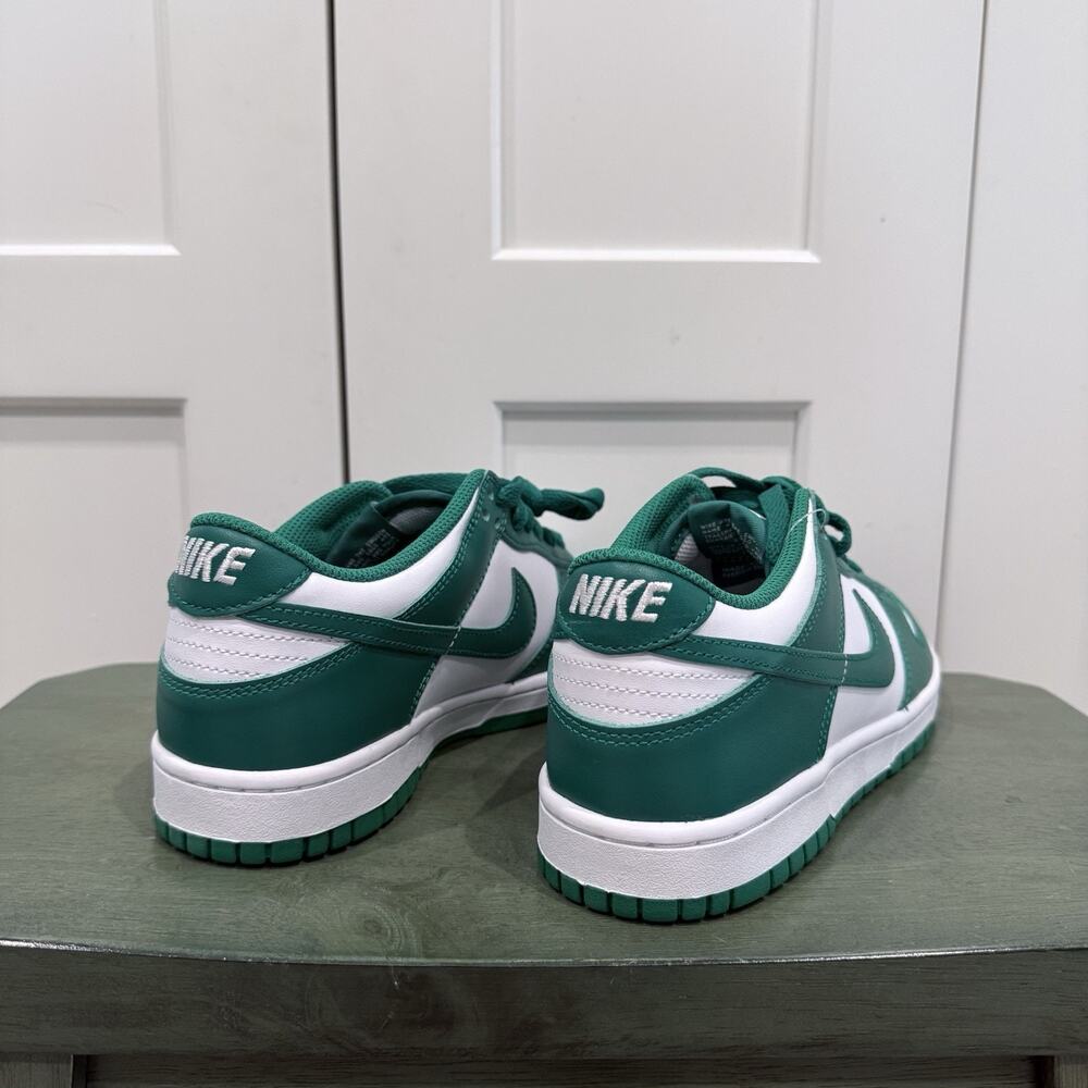 New Nike Dunk Low Big Kids White/Malachite Sneakers FB9109-114 - Picture 4 of 5